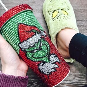 Grinch rhinestone tumbler Stainless steel 20oz